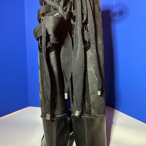 Coach black rainboots size 9B new without box - Picture 4 of 4